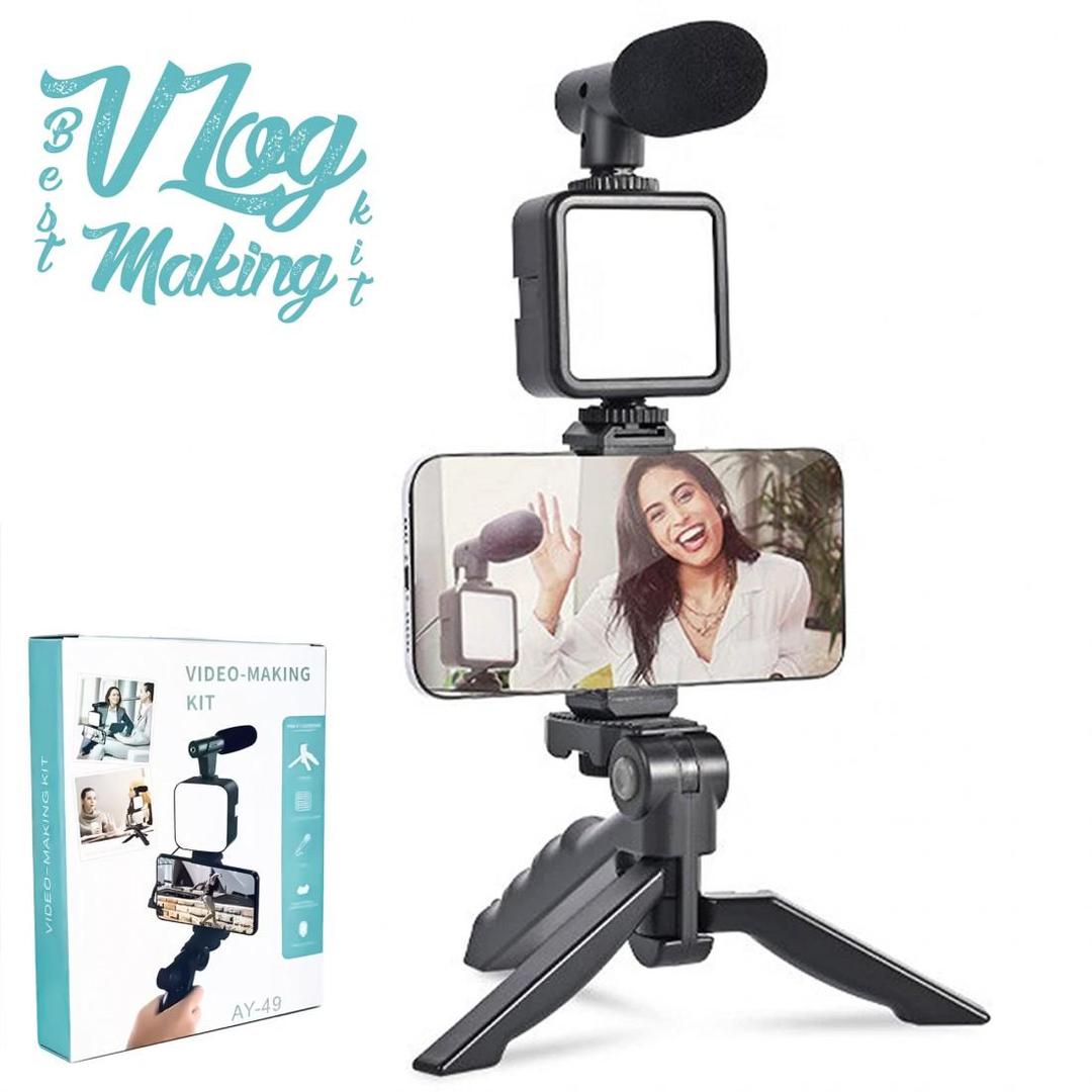 Tripod Multi-Functional Stand Black Portable Video Setup